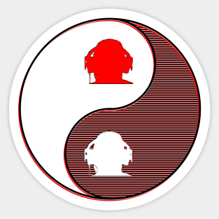 yin yang balance harmony design eastern philosophy dj music Sticker